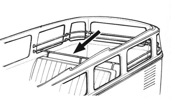 JAIL BARS / LUGGAGE GUARD, REAR BACK SEAT *GERMAN* BUS 1950-67