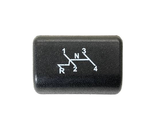 West Coast Metric - ASHTRAY COVER, BLACK PLASTIC WITH WHITE SHIFT PATTERN, STANDARD BUG 1968-77, SUPER BEETLE 71-72