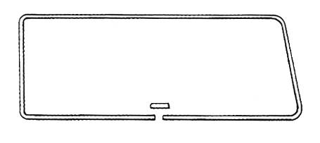 TRIM, METAL MOLDING WITH CLIPS, CENTER WINDOW, NO VENT WING LEFT OR RIGHT, BUS 1968-79