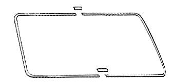 TRIM, METAL MOLDING WITH CLIPS, REAR WINDOW, TYPE 3 NOTCHBACK 1961-73 (Made to order)