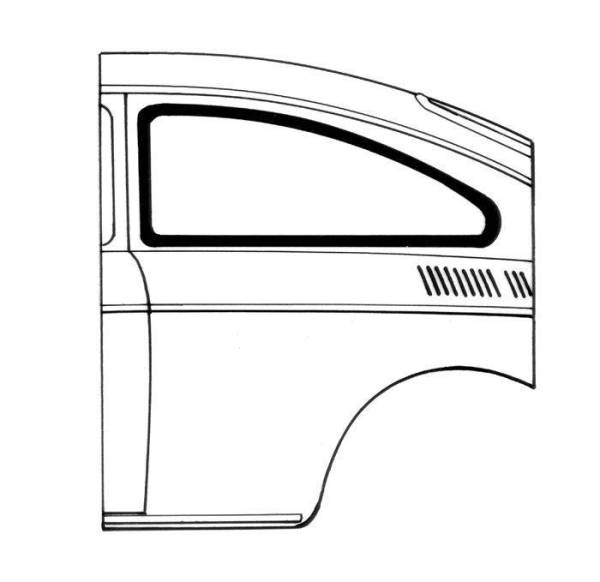 SEAL, FIXED QUARTER WINDOW, AMERICAN WITH GROOVE FOR TRIM, TYPE 3 FASTBACK 1966-73 *MADE IN USA BY WCM*