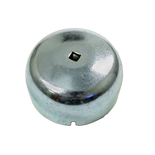 GREASE CAP, LEFT FRONT WHEEL BEARING WITH HOLE, BUG 1946-1965, GHIA 1956-1965