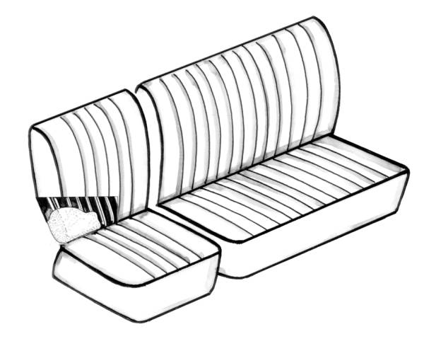 SEAT FOAM, SMALL BACKREST, MIDDLE FOLD DOWN BENCH SEAT, BUS 1950-79