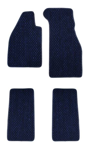 COCO MATS, BLUE & BLACK, FRONT & REAR 4 PIECE SET, BUG 1960-72