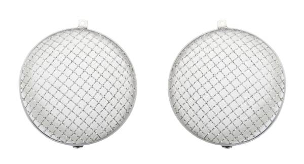 West Coast Metric - HEADLIGHT GRILL, 7" CHROME WITH MESH, LEFT & RIGHT, BUG 1967-79, BUS 1968-79, GHIA 1966-74, THING 1973-74, TYPE 3 1966-73