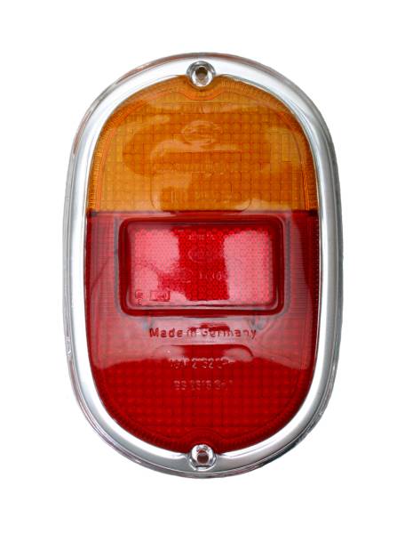 LENS, EUROPEAN TAIL LIGHT, RED / AMBER *GERMAN* BUS 1962-71