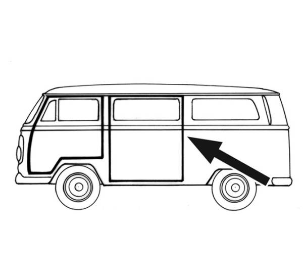 West Coast Metric - SEAL, SLIDING DOOR, LEFT SIDE *GERMAN* BUS 1968-79