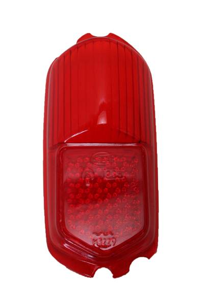 LENS, TAIL LIGHT, ALL RED, LEFT OR RIGHT *GERMAN* GHIA 1956-58 1/2
