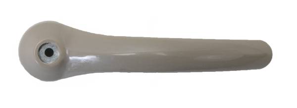 West Coast Metric - DOOR HANDLE, INNER, SILVER BEIGE (GREY) WITH SCREW HOLE, BUS 1964-65 (1964 Bus starting at VIN # 1222026)