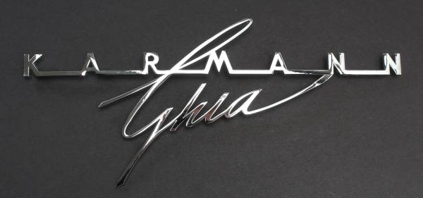 West Coast Metric - EMBLEM, LARGE KARMANN GHIA SCRIPT, REAR DECK LID, ALL GHIAS 1956-62 (Clips Part # 141-939)