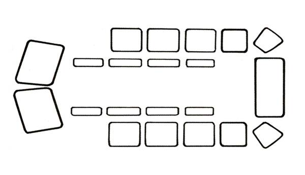 WINDOW SEALS, 23 WINDOW DELUXE KIT WITH FRONT SAFARIS, BUS 1955-63 *MADE IN USA BY WCM*