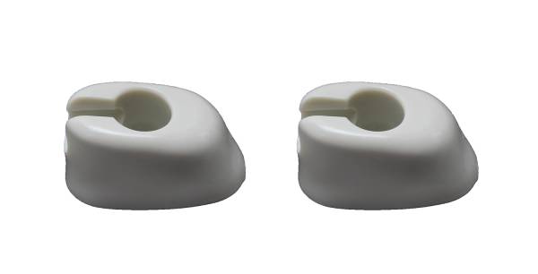 MOUNT, SUNVISOR CLIPS, WHITE SET OF 2, BUG & GHIA 1965-67, BUS 1968-79