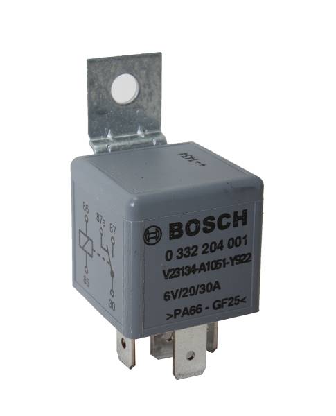 RELAY, HEADLIGHT, 6 VOLT BOSCH, ALL MODELS 1966