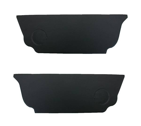 REAR KICK PANELS, BLACK VINYL, BUG SEDAN 1963-77