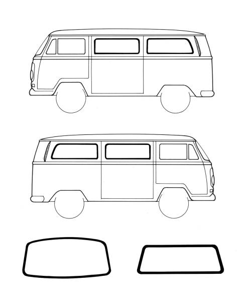 WINDOW SEAL KIT, 6 PIECES CAL LOOK STYLE, BUS 1968-79 (Includes: Front, Rear, 4 Side Windows without Vent Wings) *MADE IN USA BY WCM*