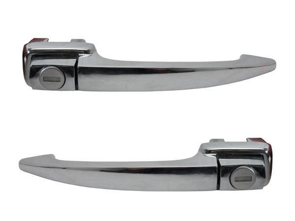 West Coast Metric - DOOR HANDLES, OUTSIDE LEFT & RIGHT, BUG 1960-64 KEYED ALIKE BLACK PADDLE KEY PROFILE (1964 Bug through chassis # 5888184)