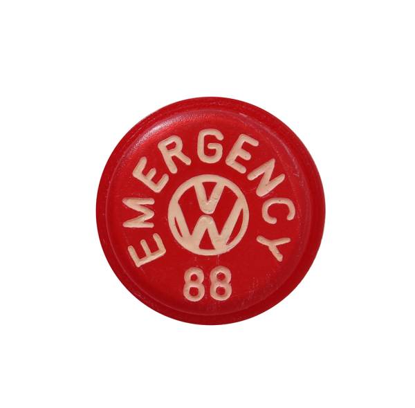 CAP, EMERGENCY SWITCH KNOB, RED, BUG 1968-77, GHIA 1968-74, TYPE 3 1968-73
