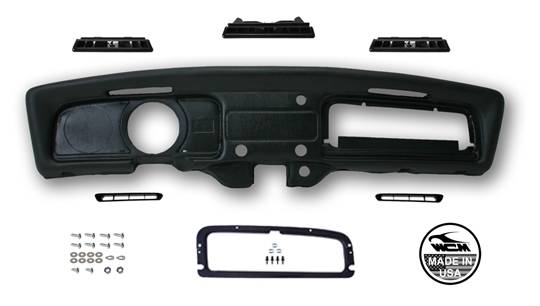 DASH PAD KIT, OEM QUALITY METAL REINFORCED DASH, STANDARD BUG 1975 *MADE IN USA BY WCM* (Includes Dash, Vents, Glove Box Ring & Hardware)