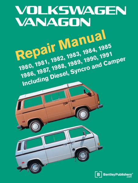 West Coast Metric - BOOK, OFFICIAL VW SERVICE MANUAL, ALL VANAGON 1980-91 (Including Diesel, Syncro, and Camper)