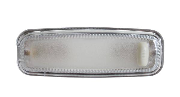 INTERIOR DOME LIGHT LENS, BUG SEDAN 1953-69, TYPE 3 SQUAREBACK REAR AREA 1961-66 (6 Volt Bulb # N-177-231 or 12 Volt # N-177-252)