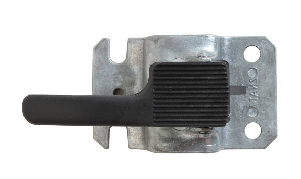 LEVER, RIGHT INSIDE DOOR RELEASE, BLACK PLASTIC, STD. BUG & GHIA 67-77, SPR BEETLE 1971-75, TYPE 3 1967-71