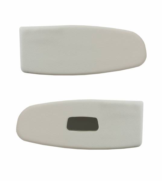 West Coast Metric - SUNVISORS, WHITE VINYL, LEFT & RIGHT WITH MIRROR, ALL GHIAS 1956-64