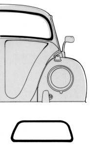 West Coast Metric - SEAL, FRONT WINDOW, AMERICAN STYLE WITH GROOVE, BUG CONV. 1958-64 *MADE IN USA BY WCM*