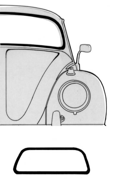 West Coast Metric - WINDSHIELD, CLEAR GLASS, BUG CONV. 1950-57 (Ready to ship)