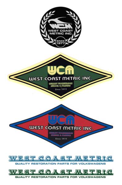 West Coast Metric - STICKER PACK, ASSORTED WCM STICKERS, SET OF 5