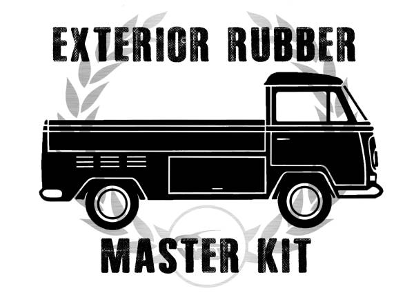 *MASTER KIT* EXTERIOR RUBBER, BUS SINGLE CAB PICKUP 1963 (See Description for Contents)