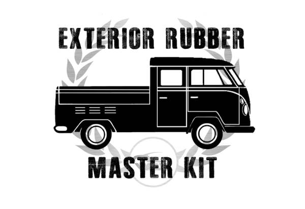 West Coast Metric - *MASTER KIT* EXTERIOR RUBBER, BUS DOUBLE CREW CAB PICKUP 1959-61 (LHD See Description for Contents)
