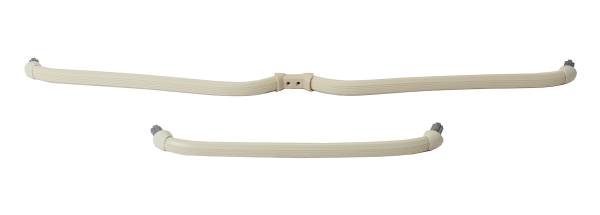 GRAB HANDLE, FULL MIDDLE BACK SEAT, IVORY, BUS 1964-67 (1 Short & 1 Long Handle)