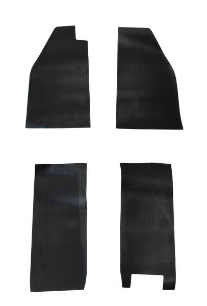 FLOOR MATS, 4 PIECE, RUBBER, BLACK, BUG SEDAN & CONV. 1956-59