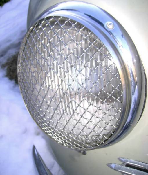 HEADLIGHT GRILL, CHROME WITH MESH, LEFT & RIGHT, BUG 1946-66, BUS 1950-67