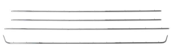 West Coast Metric - TOP CHROME MOLDING KIT, BELOW AND ABOVE REAR WINDOW & FRONT HEADER BOW TRIM WITH NAILS, BUG CONV. 1950-60 1/2 (1960 up to VIN # 2533099) *MADE BY WCM*