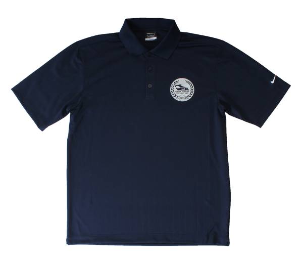 West Coast Metric - POLO SHIRT, MEDIUM NAVY BLUE NIKE DRI-FIT WITH SILVER LOGO (Limited Edition)
