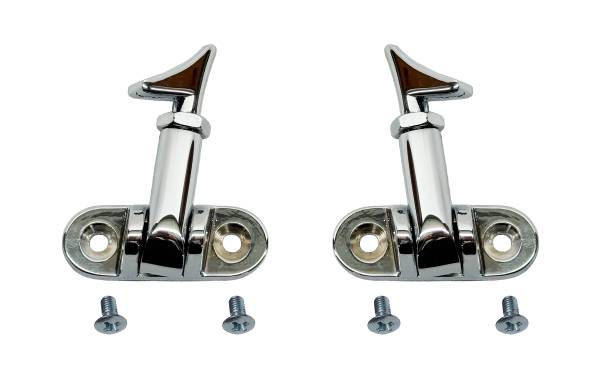 West Coast Metric - SNAP CATCH SET, CONVERTIBLE TOP, LEFT & RIGHT WITH HOOKS & SCREWS, BUG CONV. 1950-60, GHIA CONV. 1958-71 *MADE BY WCM*