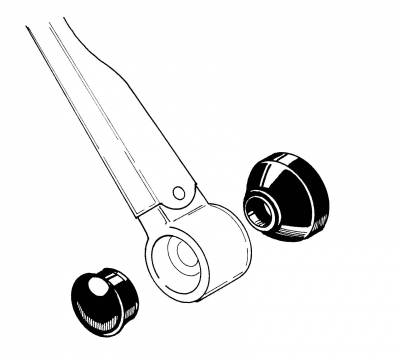 REAR WIPER SHAFT CAP & GROMMET, VANAGON 1980-91