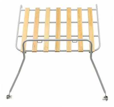 REAR RACK, COLLAPSIBLE SILVER FRAME, BLOND WOOD SLATS, BUG 1954-67