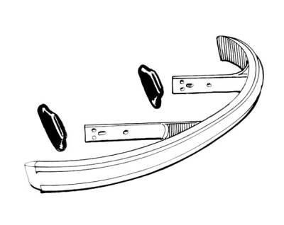 SEALS, BUMPER BRACKET, 4 PIECES, FRONT & REAR, STANDARD BUG ONLY 1968-73 - Image 2