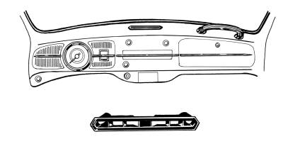 VENT COVER, CENTER OF DASH, BUG SEDAN & CONV. 1966-67 - Image 2