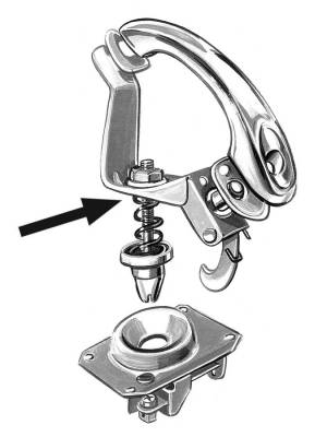 West Coast Metric - HOOD LOCK, PIN LOCK CARRIER, BUG 1968-79 - Image 2