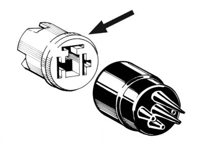 PLUG, BRAKE LIGHT SWITCH, WHITE PLASTIC, BUG 67-79, GHIA 67-74, BUS 67-79, TYPE 3 67-74, THING 73-74 - Image 2