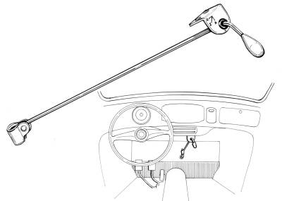 FUEL TAP EXTENSION, BUG 1946-1961, GHIA 1956-61, TYPE 3 1961-67 (Don't stock due to poor quality)