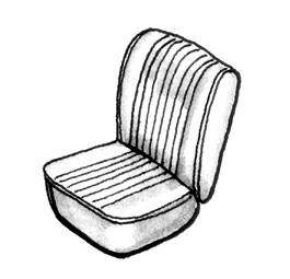 Seat Covers & Padding - Sedan Seat Cover Sets (Basket & Squareweave) - SEAT COVER SET, GREY VINYL FRONT & REAR, BUG SEDAN 1965-67