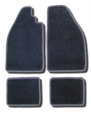 FLOOR MATS, CARPET, BLACK, 4 PIECE SET, BLACK, ALL GHIAS