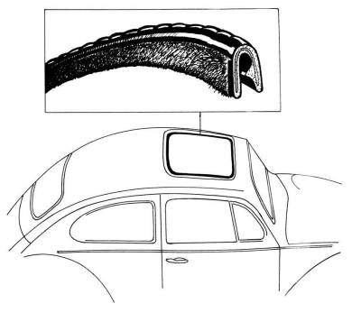 SEAL, STEEL SUNROOF *GERMAN* SUPER BEETLE 1973-77 - Image 3