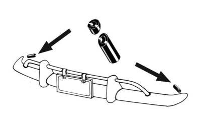 RUBBER MOUNTS, FRONT BUMPER TO BODY, GHIA 1956-71