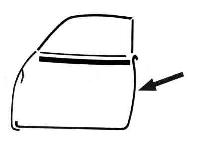 DOOR SEAL, LEFT & RIGHT, BRAZIL, ALL GHIAS 1956-74