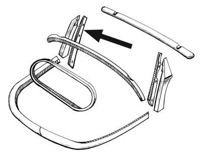 BOW, INSIDE QUARTER FACING, LEFT & RIGHT, BUG CONV. 1961-71 *MADE IN USA BY WCM* - Image 2